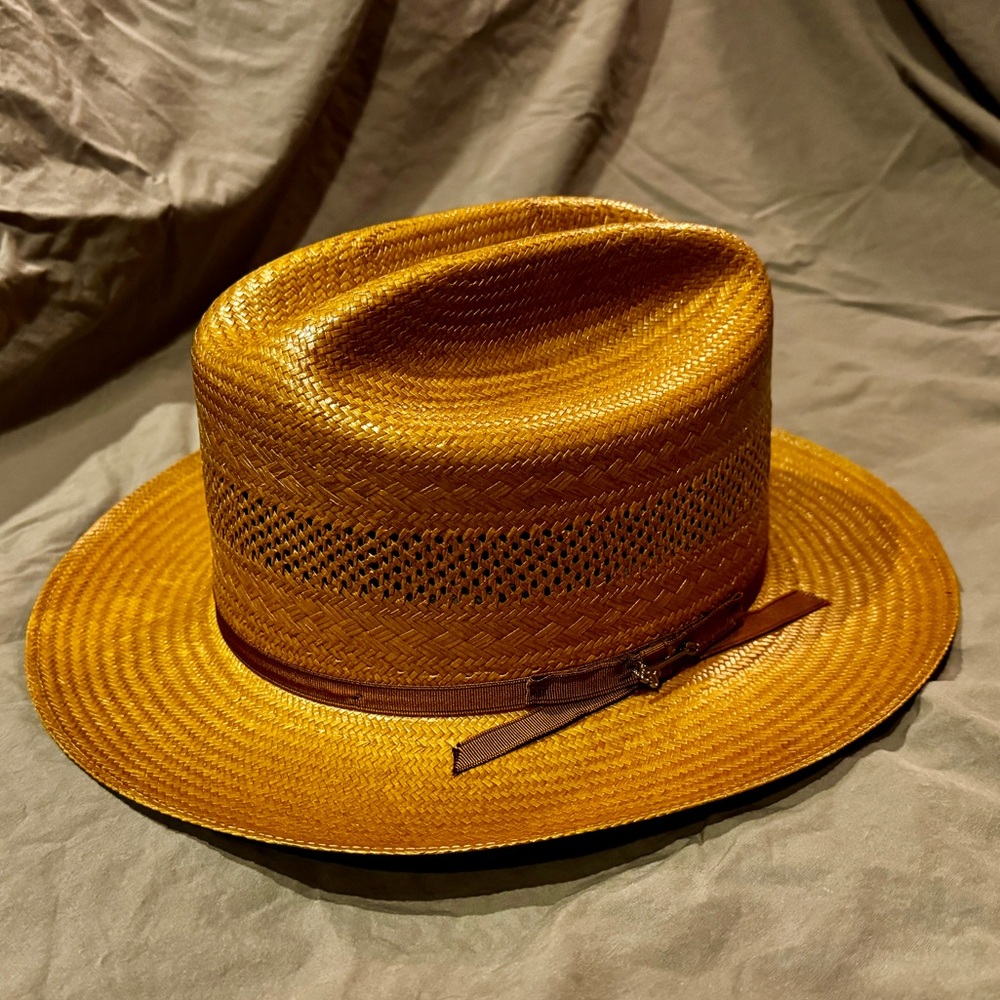 Stetson Open Road Vented Straw in Cognac